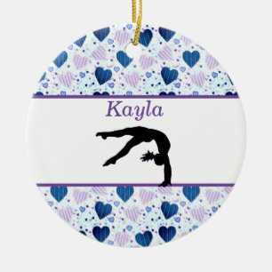 Meisjes Love Gymnastics Hearts Keramisch Ornament