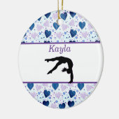 Meisjes Love Gymnastics Hearts Keramisch Ornament (Links)