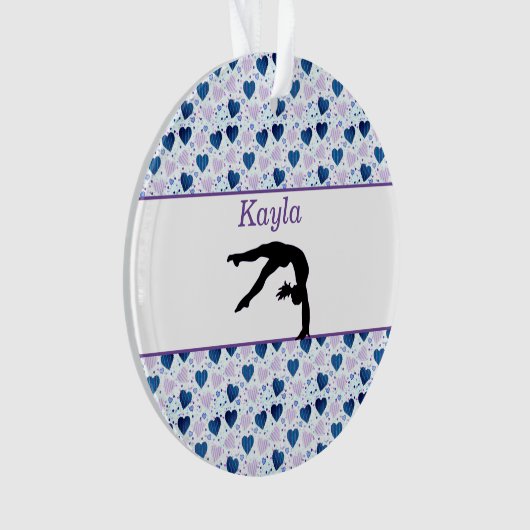 Meisjes Love Gymnastics Hearts Ornament (voorkant)