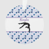 Meisjes Love Gymnastics Hearts Ornament (voorkant)