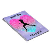 Meisjes Love Soccer Notitieboek (Rechterzijde)