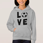 Meisjes Love Soccer Player Cute Sports Hoodie (Voorkant)