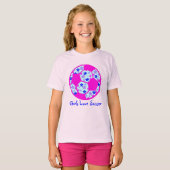 Meisjes Love Soccer T-shirt (Voorkant volledig)