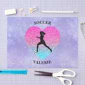 Meisjes Love Soccer Tissuepapier (Craft)