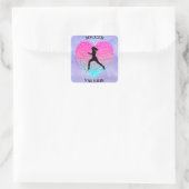 Meisjes Love Soccer Vierkante Sticker (Tas)