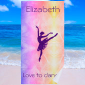 Meisjes "Love to Dance" Ballerina Beach Towel Strandlaken