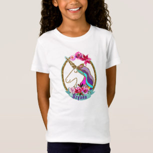 Meisjes Magical Unicorn Story Book Illustration T-shirt