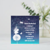 Meisjes magie Fairy Birthday Party Invitation Kaart (Staand voorkant)