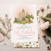 Meisjes Magisch Roze Sprookje Verhaal Kinderen Ver Kaart