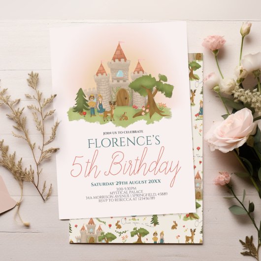 Meisjes Magisch Roze Sprookje Verhaal Kinderen Ver Kaart