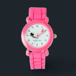 Meisjes Magisch Schattig Zee Afro Zeemeermin Kinde Horloge<br><div class="desc">Dit schattige en grillige kinder horloge heeft een onder het zee magische zeemeermin met een Afro,  met een roze staart en een eenvoudige blauwe achtergrond. Het horloge kan worden gepersonaliseerd met uw meisjesnaam en heeft duidelijke nummers,  het perfecte cadeau voor elke zeemeerminnenliefhebber.</div>