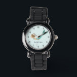 Meisjes Magische en Whimsical Zee Zeemeermin Kinde Horloge<br><div class="desc">Dit schattige en grillige kinder horloge heeft een onder het zee magische zeemeermin,  met een eenvoudige blauwe achtergrond. Het horloge kan worden gepersonaliseerd met uw meisjesnaam en heeft duidelijke nummers,  het perfecte cadeau voor elke zeemeerminnenliefhebber.</div>