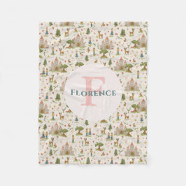 Meisjes Magische grillige Roze Sprookjesverhaal Ki Fleece Deken