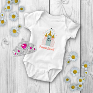 Meisjes Magische Prinses Kasteel Gepersonaliseerde Romper