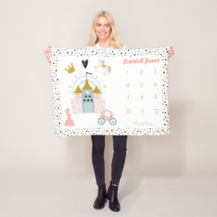 Meisjes Magische Prinses Kasteel Maandelijkse mijl Fleece Deken