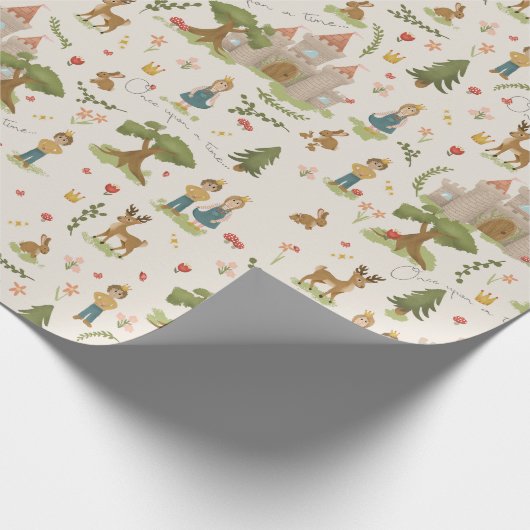 Meisjes Magische Sprookjesprinses Kinderen Verjaar Cadeaupapier (Hoek)