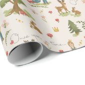 Meisjes Magische Sprookjesprinses Kinderen Verjaar Cadeaupapier (Rol Hoek)