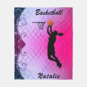 Meisjes Majestic Gradient Basketbal Fleece Deken (Voorkant)