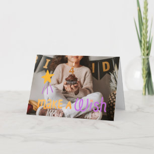 Meisjes maken een wens 4e gevouwen Kaart