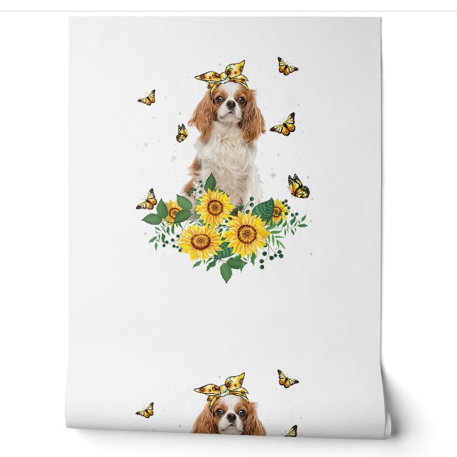 Meisjes Mam Cavalier King Charles Spaniel Dog Behang (Afrollen)