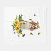 Meisjes Mam Cavalier King Charles Spaniel Dog Fleece Deken (Voorkant (Horizontaal))