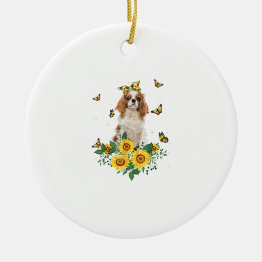 Meisjes Mam Cavalier King Charles Spaniel Dog Keramisch Ornament (Voorkant)