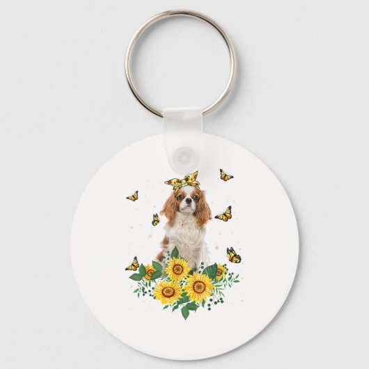 Meisjes Mam Cavalier King Charles Spaniel Dog Sleutelhanger (Voorkant)