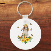Meisjes Mam Cavalier King Charles Spaniel Dog Sleutelhanger (Voorkant)