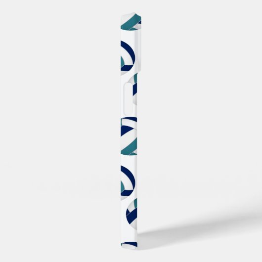 Meisjes marineblauw blauwgroen volleybalpatroon Case-Mate iPhone case (Achterkant / Rechts)