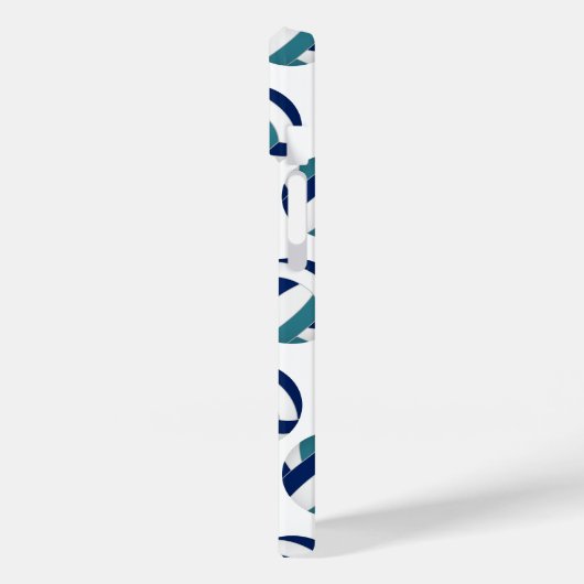 Meisjes marineblauw blauwgroen volleybalpatroon Case-Mate iPhone case (Achterkant / Links)