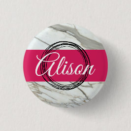 Meisjes marmer roze aangepaste sleutelhanger voor ronde button 3,2 cm