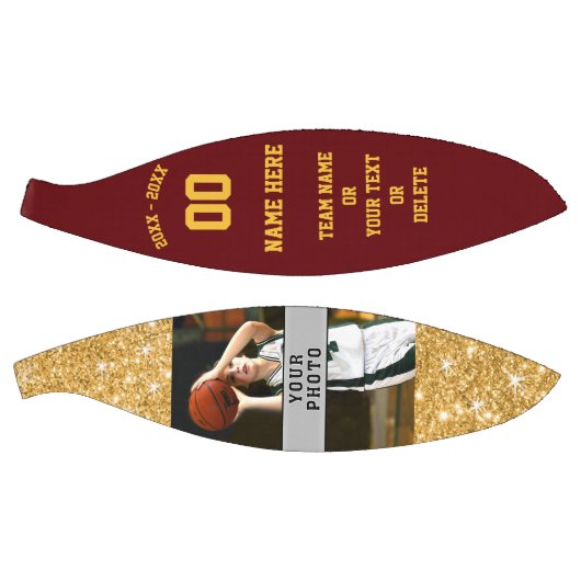 Meisjes Maroon, Goud, Persoonlijke Basketball Ball Basketbal (Panelen)