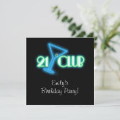 Meisjes Martini 21e verjaardag Kaart (Staand voorkant)