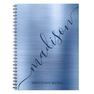 Meisjes Matig Blauw Monogram Handtekening Notitieboek