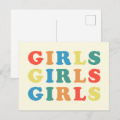 Meisjes Meisjes Feminist Quote Briefkaart (Voorkant / Achterkant)