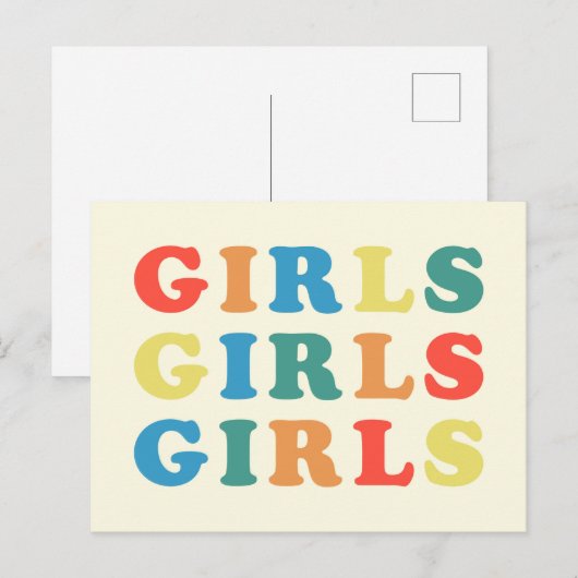 Meisjes Meisjes Feminist Quote Briefkaart (Voorkant / Achterkant)