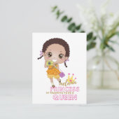 Meisjes MELANINE Prinses In Opleiding Om Koningin  Briefkaart (Staand voorkant)