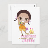 Meisjes MELANINE Prinses In Opleiding Om Koningin  Briefkaart (Voorkant / Achterkant)