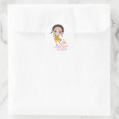 Meisjes MELANINE Prinses In Opleiding Om Koningin  Ronde Sticker (Tas)