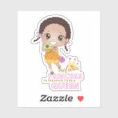 Meisjes MELANINE Prinses In Opleiding Om Koningin  Sticker (Vel)