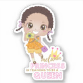 Meisjes MELANINE Prinses In Opleiding Om Koningin  Sticker (Voorkant)