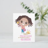 Meisjes MELANINE Prinses Training Om Koningin Te W Briefkaart (Staand voorkant)