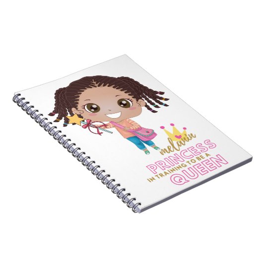 Meisjes MELANINE Prinsessen Training Om Koningin T Notitieboek (Rechterzijde)