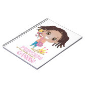Meisjes MELANINE Prinsessen Training Om Koningin T Notitieboek (Linkerzijde)