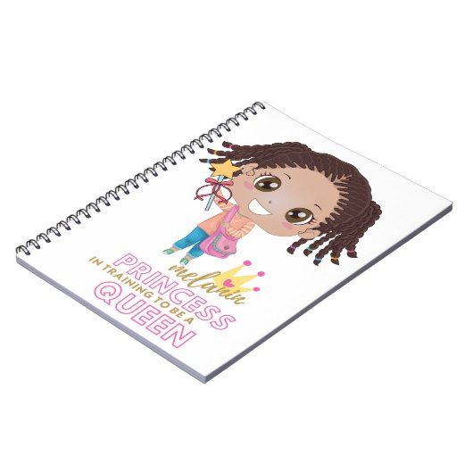 Meisjes MELANINE Prinsessen Training Om Koningin T Notitieboek (Linkerzijde)