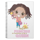 Meisjes MELANINE Prinsessen Training Om Koningin T Notitieboek (Voorkant)