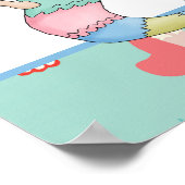 Meisjes Mermaid Birthday - Gepersonaliseerd Poster (Hoek)