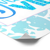 Meisjes Mermaid Birthday - Gepersonaliseerd Poster (Hoek)