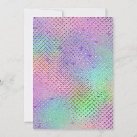 Meisjes Mermaid Birthday Pool Uitnodiging (Achterkant)