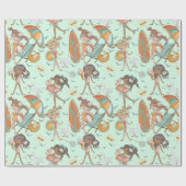 Meisjes met aanlooppapier cadeaupapier (Vlak)